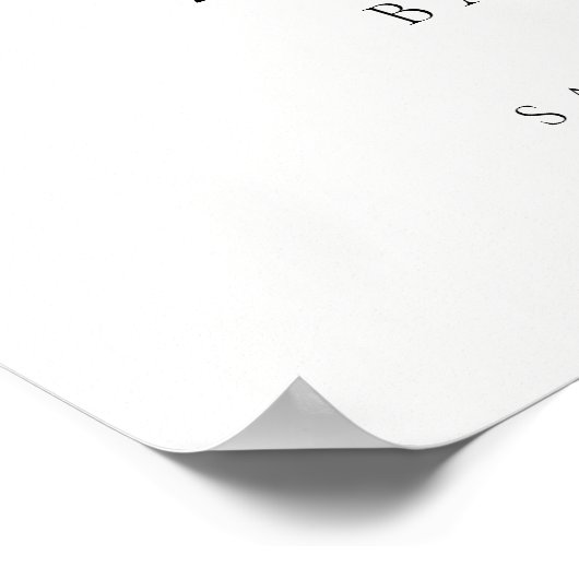 Eenvoudige Boho Baby shower kleding Welkomstbord Poster (Hoek)