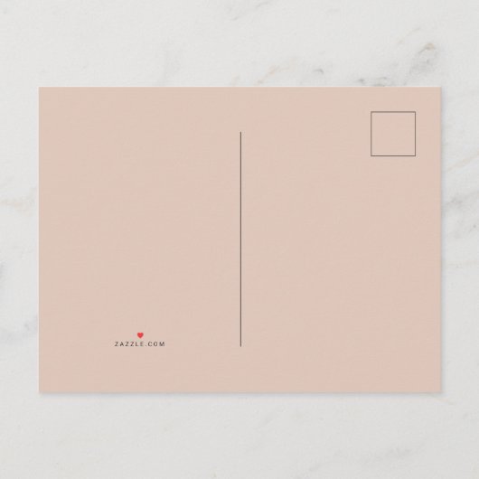 Eenvoudige boho beige kalligrafie We hebben verhui Aankondigingskaart (Achterkant)