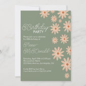 Eenvoudige boho bloemen alle leeftijden verjaardag kaart (Voorkant)