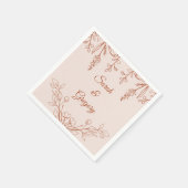 Eenvoudige Boho bloementerracotta bruiloft Servet (Hoek)