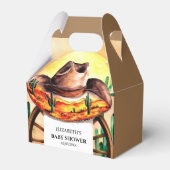 Eenvoudige Boho Boot Cowboy Baby shower Bedankdoosjes (Voorkant Zijde)