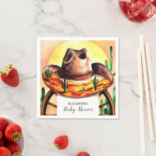 Eenvoudige Boho Boot Cowboy Baby shower Servet