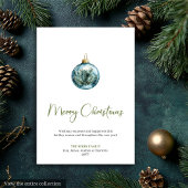 Eenvoudige Boho Botanische Scandinavische Kerstkaa Feestdagenkaart