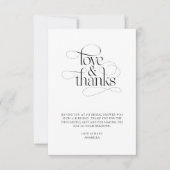 Eenvoudige Boho Bruidsfeest Foto Bedankkaart (Voorkant)