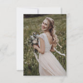 Eenvoudige Boho Bruidsfeest Foto Bedankkaart (Achterkant)