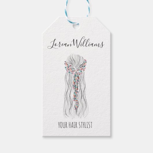 Eenvoudige Boho bruiloft haar stylist romantische Cadeaulabel (Voorkant)