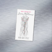 Eenvoudige Boho bruiloft haar stylist romantische Magnetisch Visitekaartje (Voorbeeld)