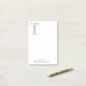 Eenvoudige Boho bruiloft haar stylist romantische  Post-it® Notes (Op bureau)