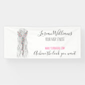 Eenvoudige Boho bruiloft haar stylist romantische Spandoek (Horizontaal)