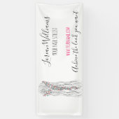 Eenvoudige Boho bruiloft haar stylist romantische  Spandoek (Verticaal)