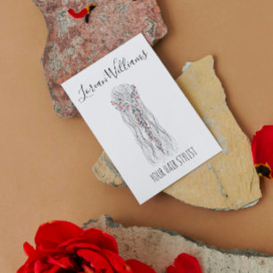 Eenvoudige Boho bruiloft haar stylist romantische  Visitekaartje