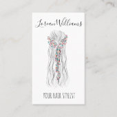 Eenvoudige Boho bruiloft haar stylist romantische  Visitekaartje (Voorkant)