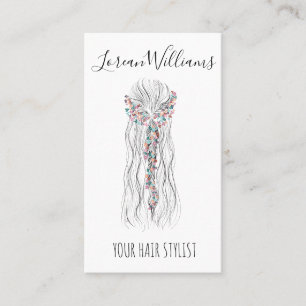 Eenvoudige Boho bruiloft haar stylist romantische  Visitekaartje