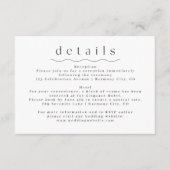 Eenvoudige Boho bruiloft informatie details Kaart (Voorkant)