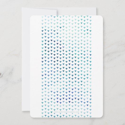 EENVOUDIGE BOHO BRUILOFT moderne driehoek patroon  Kaart (Achterkant)