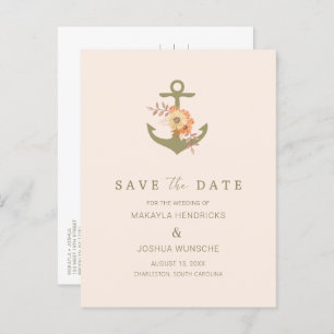 Eenvoudige Boho bruiloft Save the Date Aankondigingskaart