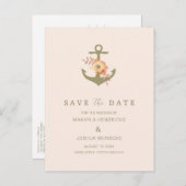 Eenvoudige Boho bruiloft Save the Date Aankondigingskaart (Voorkant / Achterkant)