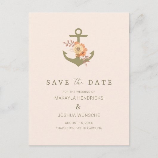Eenvoudige Boho bruiloft Save the Date Aankondigingskaart (Voorkant)