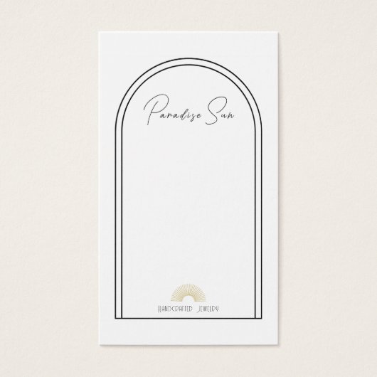 Eenvoudige Boho Business Oorbel Display Kaart (Voorkant)