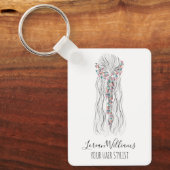 Eenvoudige Boho Chic Bruidskapsper Stylist Romanti Sleutelhanger (Voorkant)