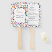 Eenvoudige Boho Chic Wilde Bloem Tuin Bruiloft Handwaaier (Voorkant en achterkant)