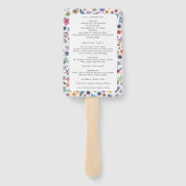 Eenvoudige Boho Chic Wilde Bloem Tuin Bruiloft Handwaaier (Achterkant)