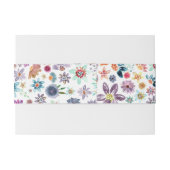 Eenvoudige Boho Chic Wildflower Botanische bruilof Uitnodigingen Wikkel (Achterkant Voorbeeld)