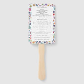 Eenvoudige Boho chique Wildflower Tuin Bruiloft Handwaaier (Achterkant)