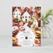 Eenvoudige boho chocolade verjaardag kaart (Staand voorkant)