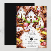 Eenvoudige boho chocolade verjaardag kaart (Voorkant / Achterkant)