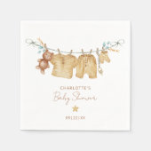 Eenvoudige Boho Clothesline Baby showers servetten (Voorkant)