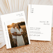 Eenvoudige Boho Elegant Bewaar de datumfoto Save The Date