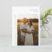 Eenvoudige Boho Elegant Bewaar de datumfoto Save The Date (Staand voorkant)