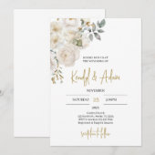 Eenvoudige Boho Elegant Huwelijksuitnodiging Kaart (Voorkant / Achterkant)