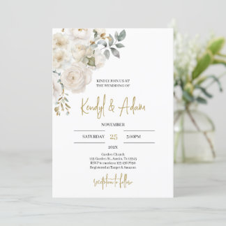 Eenvoudige Boho Elegant Huwelijksuitnodiging Kaart