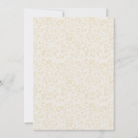 Eenvoudige Boho Elegant Ivoor Cream Bow Vrijgezell Kaart (Achterkant)