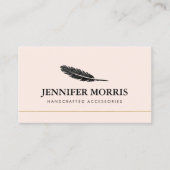 Eenvoudige Boho Feather Sieraden Designer Artist R Visitekaartje (Voorkant)