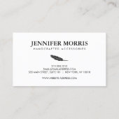 Eenvoudige Boho Feather Sieraden Ontwerper Kunsten Visitekaartje (Achterkant)