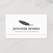 Eenvoudige Boho Feather Sieraden Ontwerper Kunsten Visitekaartje (Voorkant)