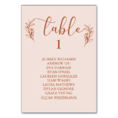 Eenvoudige Boho Floral bruiloft Zitkaart Kaarten (Voorkant)