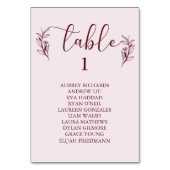 Eenvoudige Boho Floral bruiloft Zitkaart Kaarten (Voorkant)