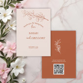 Eenvoudige Boho Floral Dank je kaart