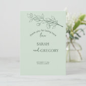 Eenvoudige Boho Floral Dank je kaart (Staand voorkant)