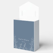 Eenvoudige Boho Floral Dusty Blue Bedankdoosjes (Geopend)