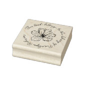 Eenvoudige Boho Flower Custom Handgeschreven Boek Rubberstempel (Stempel)