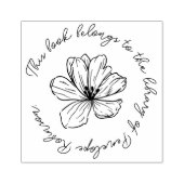 Eenvoudige Boho Flower Custom Handgeschreven Boek Rubberstempel (Afrduk)