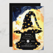 Eenvoudige Boho Fun Wizard Verjaardag Kaart (Voorkant / Achterkant)