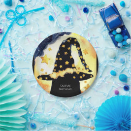 Eenvoudige Boho Fun Wizard Verjaardag Papieren Bordje