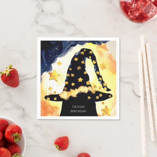 Eenvoudige Boho Fun Wizard Verjaardag Servet (Insitu)