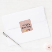 Eenvoudige Boho Gefeliciteerd  Vierkante Sticker (Envelop)